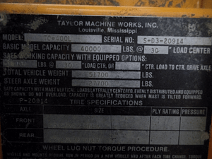 Taylor Forklift For Sale