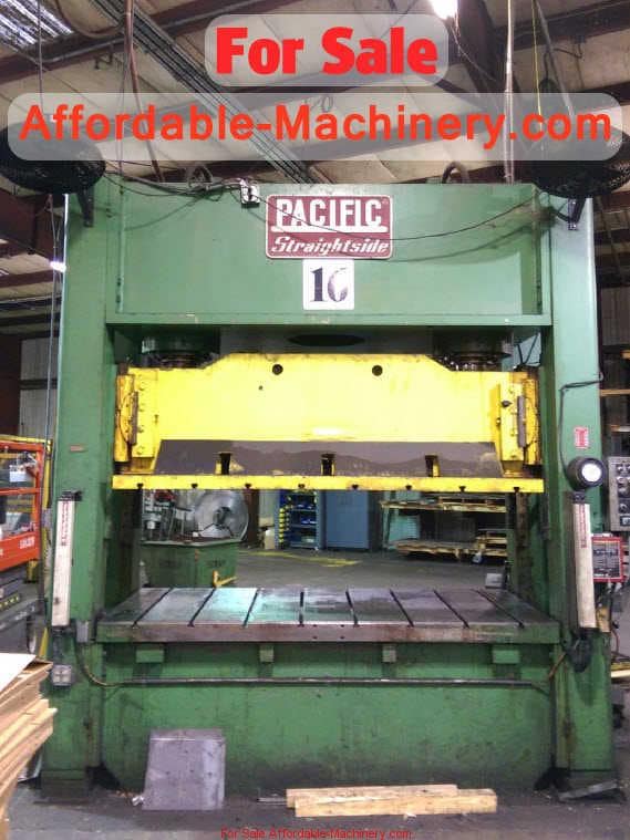 200 Ton Pacific Straight Side Metal Stamping Punch Press For Sale