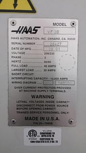 Used Haas VF-0 CNC Mill For Sale