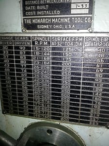 Monarch T Lathe 36 inch 11