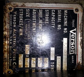 150 Ton Verson No. 8 2