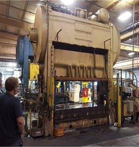 300 Ton Bliss Straight Side Press For Sale