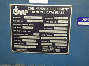 CWP Coil Feed Line 20000lb For Sale 
