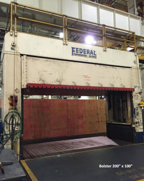 150 Ton Federal Hydraulic Spotting Press For Sale